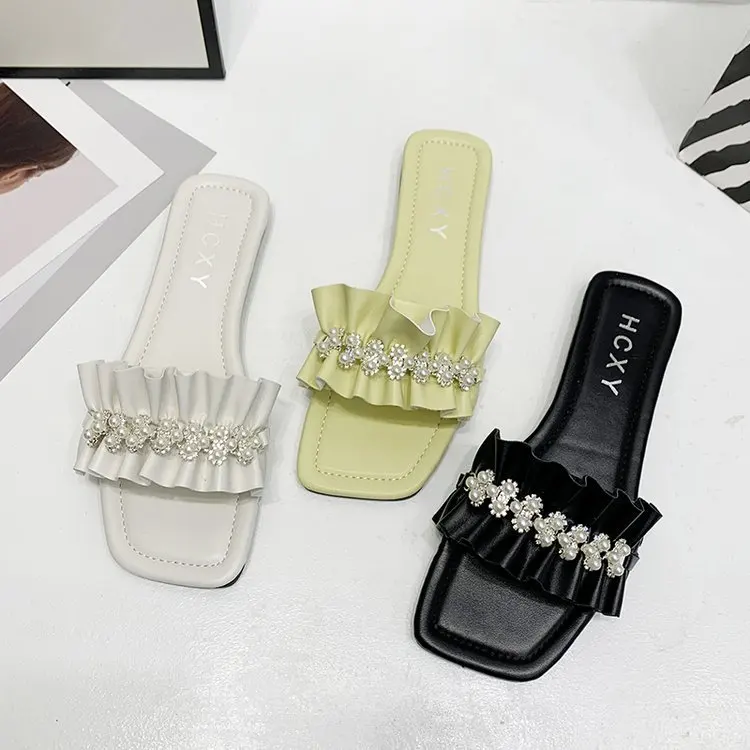 Flat Shoes Female Low Woman's Slippers Slides String Bead Fashion 2022 Beach Luxury Basic Rubber Floral Fabric Hoof Heels PU
Flat Shoes Female Low Woman's Slippers Slides String Bead Fashion 2022 Beach Luxury Basic Rubber Floral Fabric Hoof Heels PU