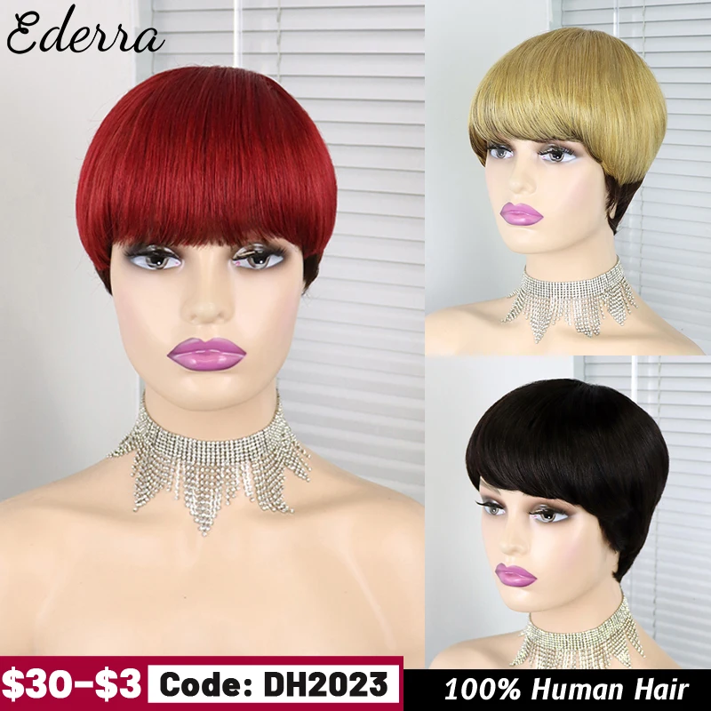 Natural Color Short Bob Straight Human Wigs with Bangs for Black Women Brazilian Virgin Hair Pixie Cut Wig Cheap Human Hair Wig
Natural Color Short Bob Straight Human Wigs with Bangs for Black Women Brazilian Virgin Hair Pixie Cut Wig Cheap Human Hair Wig