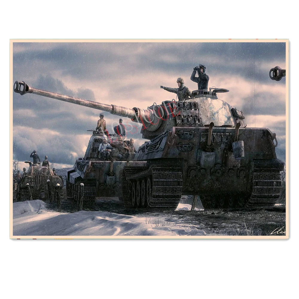 Tank Corps Vintage Military Art Poster Wall Sticker WW II GER Wehrmacht Panzer Weapon Poster Retro Kraft paper Print Painting
Tank Corps Vintage Military Art Poster Wall Sticker WW II GER Wehrmacht Panzer Weapon Poster Retro Kraft paper Print Painting