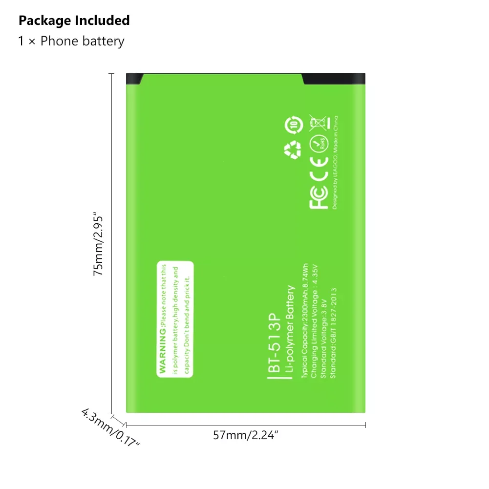 NEW New High Quality 2300mAh Original BT-513P BT 513P BT513P Battery for Leagoo M5 Mobile Phone in stock +Tracking Code
NEW New High Quality 2300mAh Original BT-513P BT 513P BT513P Battery for Leagoo M5 Mobile Phone in stock +Tracking Code