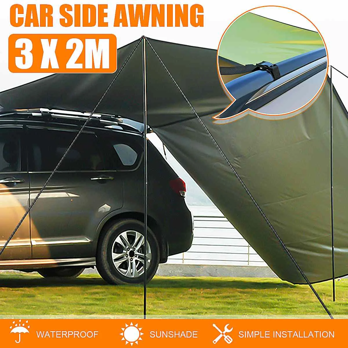 Car Side Awning Sun Shelter Outdoor Camping Sun Awning Canopy Sunshade Hammock Rain Fly Tarp Waterproof Rooftop Shade
Car Side Awning Sun Shelter Outdoor Camping Sun Awning Canopy Sunshade Hammock Rain Fly Tarp Waterproof Rooftop Shade