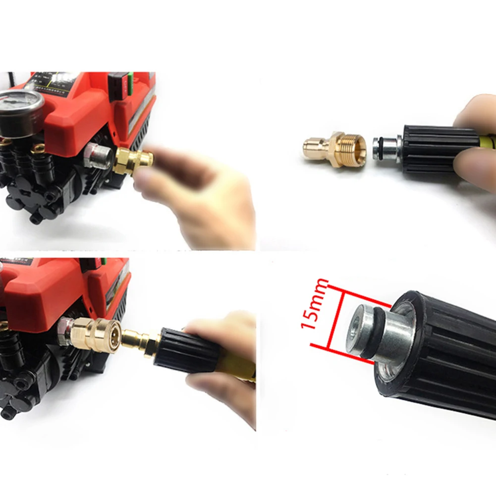Adapter For High Pressure Washer Spout Rnozzle Kit Quick Connect Kit 3/8 M22 Female Connect High Pressure Washer Gun Pipe
Adapter For High Pressure Washer Spout Rnozzle Kit Quick Connect Kit 3/8 M22 Female Connect High Pressure Washer Gun Pipe