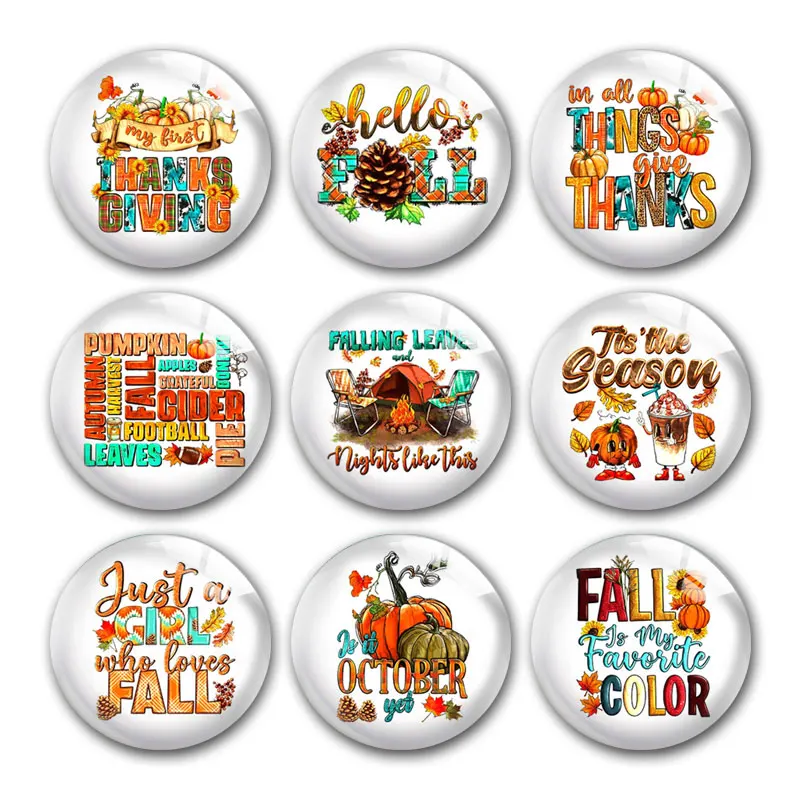 Thanksgiving Autumn Fall Leaves Season October Round Photo Glass Cabochon Demo Flat Back DIY Jewelry Making Supplies Snap Button
Thanksgiving Autumn Fall Leaves Season October Round Photo Glass Cabochon Demo Flat Back DIY Jewelry Making Supplies Snap Button