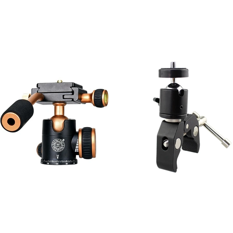 Q160 Professional Travel Camera Tripod Ball Head Handle Pan Head With DSLR Ball Head Shoe Mount Camera Ball Mount Clamp
Q160 Professional Travel Camera Tripod Ball Head Handle Pan Head With DSLR Ball Head Shoe Mount Camera Ball Mount Clamp