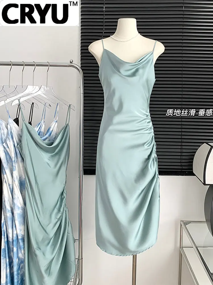 Satin Slip Sleeveless Soft Maxi Halter Dress Women 2023 Y2k Soring Tight Sexy Outfits Ladies Birthday Party Club Pleated Tie Up
Satin Slip Sleeveless Soft Maxi Halter Dress Women 2023 Y2k Soring Tight Sexy Outfits Ladies Birthday Party Club Pleated Tie Up