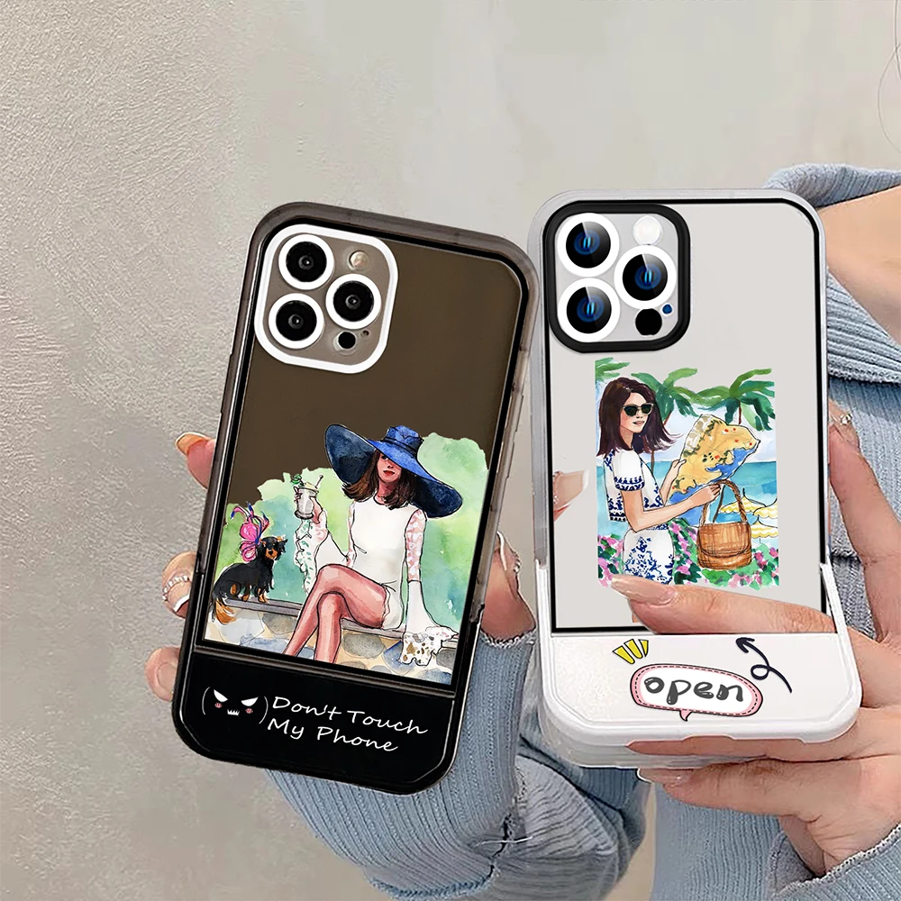 Fashion Women Stand Holder Case for iPhone 14ProMax 14Plus 13 12 11 Pro Max Luxury Transparent Color Soft Silicone Back Cover
Fashion Women Stand Holder Case for iPhone 14ProMax 14Plus 13 12 11 Pro Max Luxury Transparent Color Soft Silicone Back Cover