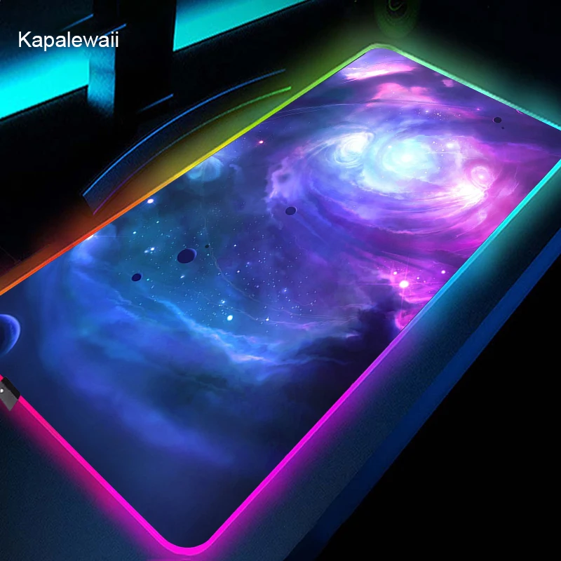 LED Light Desk Mat Computer Mousepad Blue Purple Cloud Space 90x40 Backlight Keyboard Cover Keyboard Mause Gaming Mouse Pad RGB
LED Light Desk Mat Computer Mousepad Blue Purple Cloud Space 90x40 Backlight Keyboard Cover Keyboard Mause Gaming Mouse Pad RGB