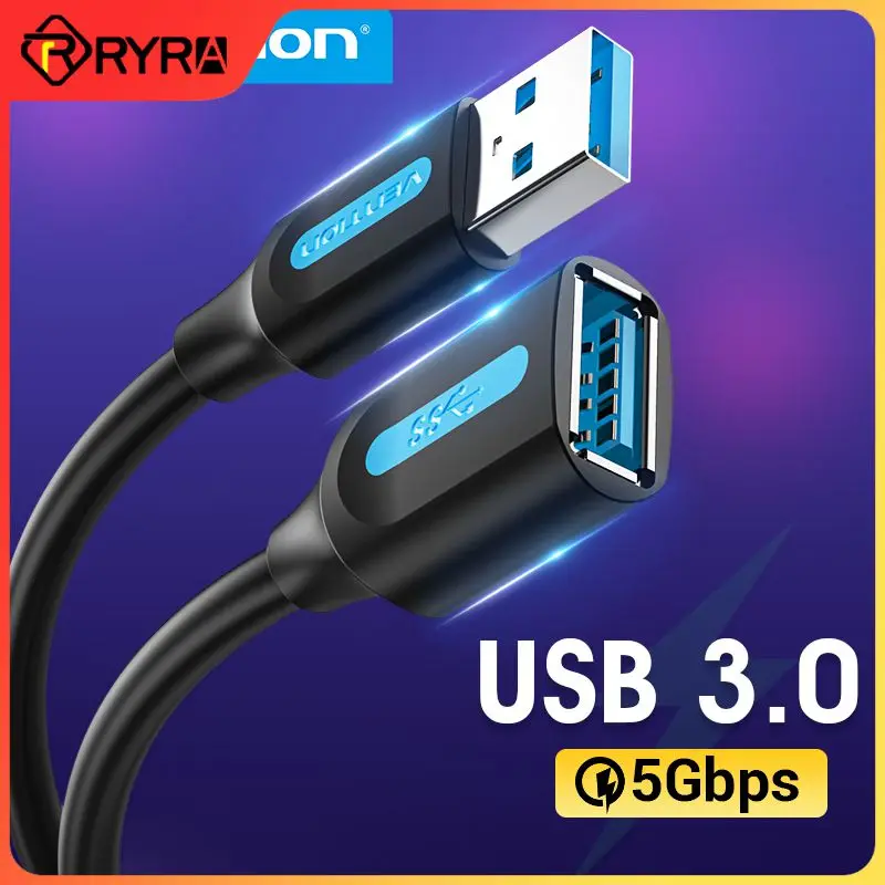 RYRA USB 3.0 Extension Cable USB 3.0 2.0 Cable Extender Data Cord for PC Smart TV Xbox One SSD Fast Speed USB Cable Extension
RYRA USB 3.0 Extension Cable USB 3.0 2.0 Cable Extender Data Cord for PC Smart TV Xbox One SSD Fast Speed USB Cable Extension