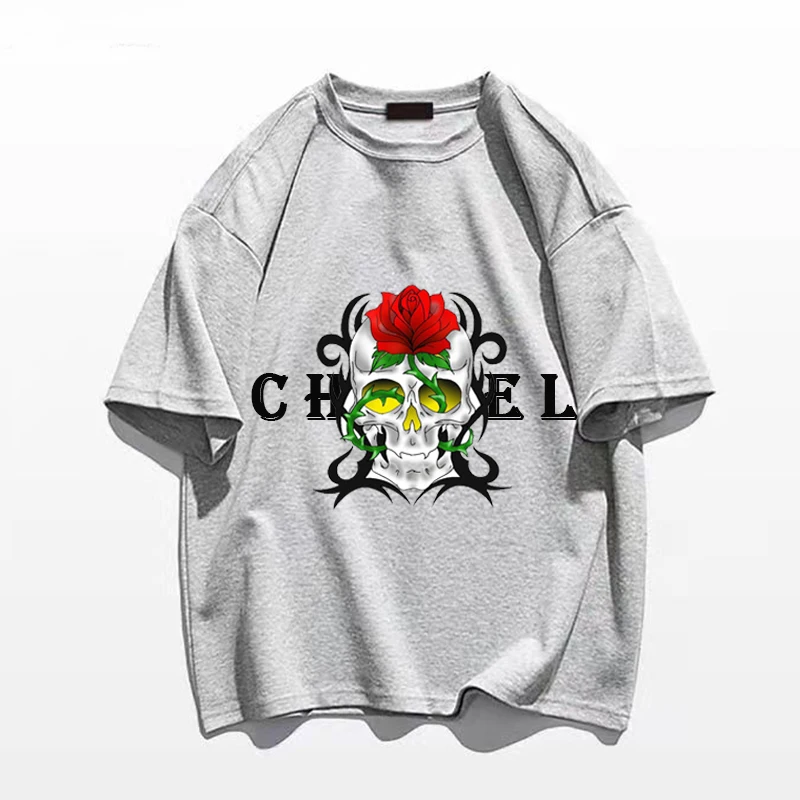 Luxury Brand T Shirt Men's Pure Cotton Printen Short Sleeve Skull Tees Summer Fashion Streetwear Man Woman Clothing Blouse Loose
Luxury Brand T Shirt Men's Pure Cotton Printen Short Sleeve Skull Tees Summer Fashion Streetwear Man Woman Clothing Blouse Loose