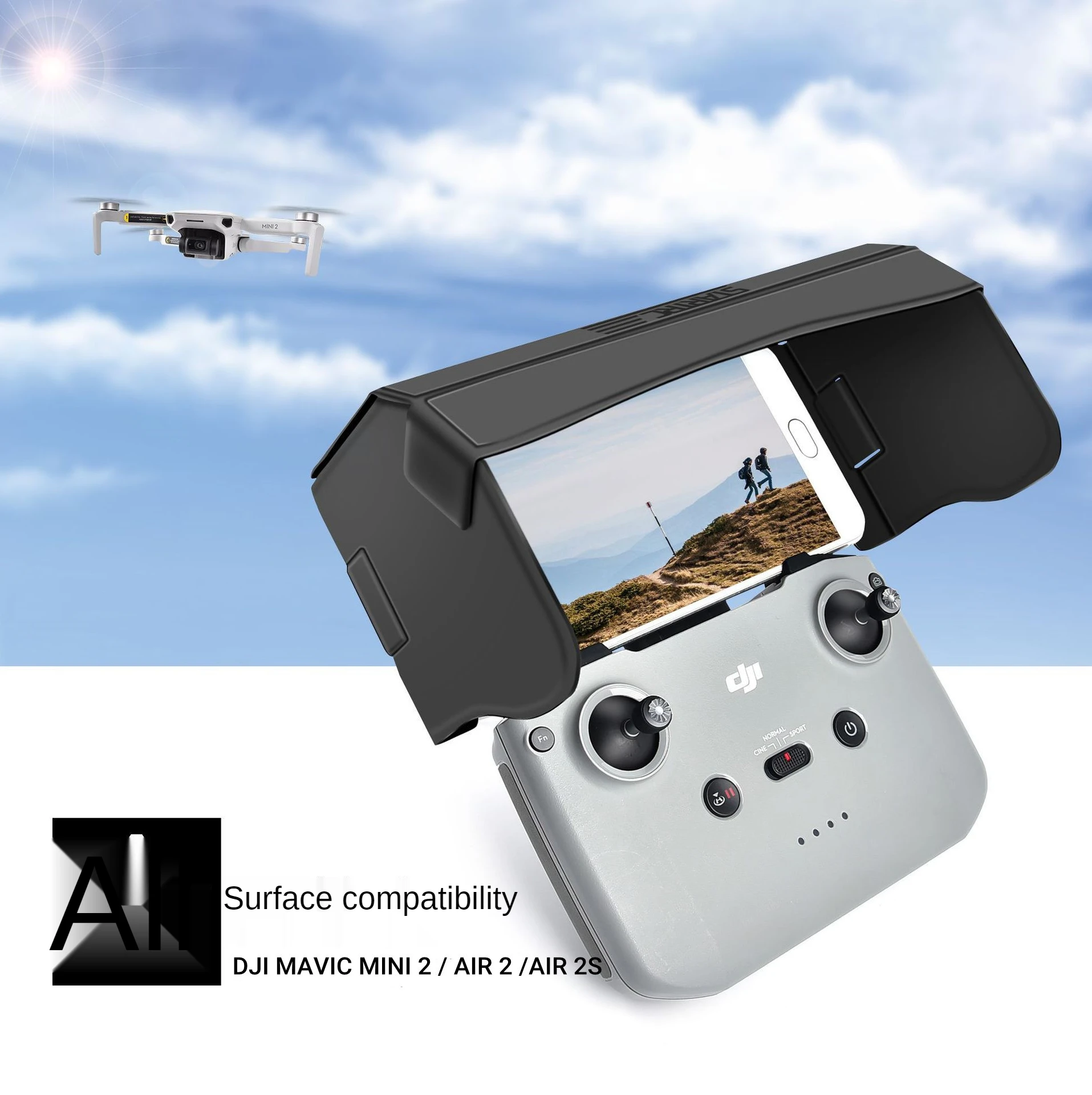 Suitable for Mavic Air 2 DJI AIR 2S Accessories MINI2 Remote Control Mobile Phone Reflective Hood
Suitable for Mavic Air 2 DJI AIR 2S Accessories MINI2 Remote Control Mobile Phone Reflective Hood