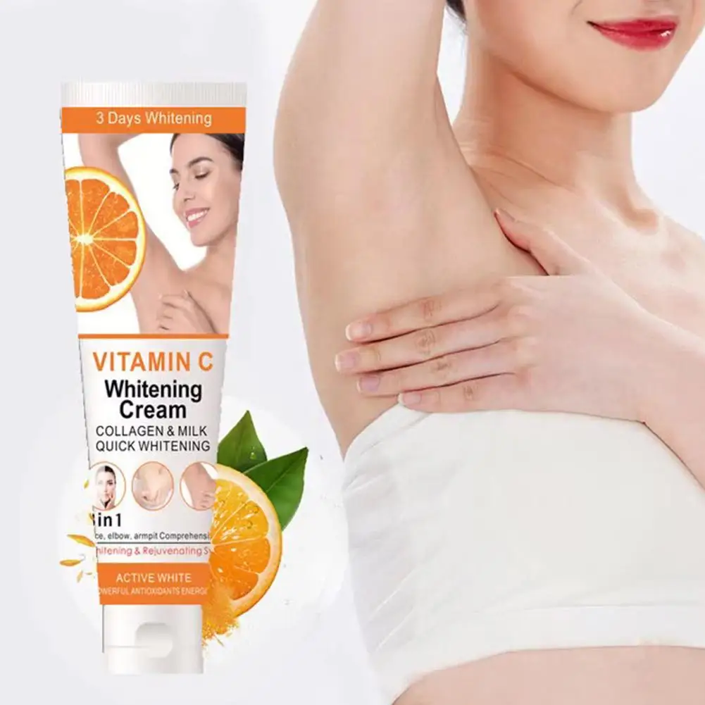 

50g Vitamin C Underarm Whitening Cream Knees Elbows Neck Lightening Cream Nousishing VC Brightening Moisturizer Fade Dark Spots