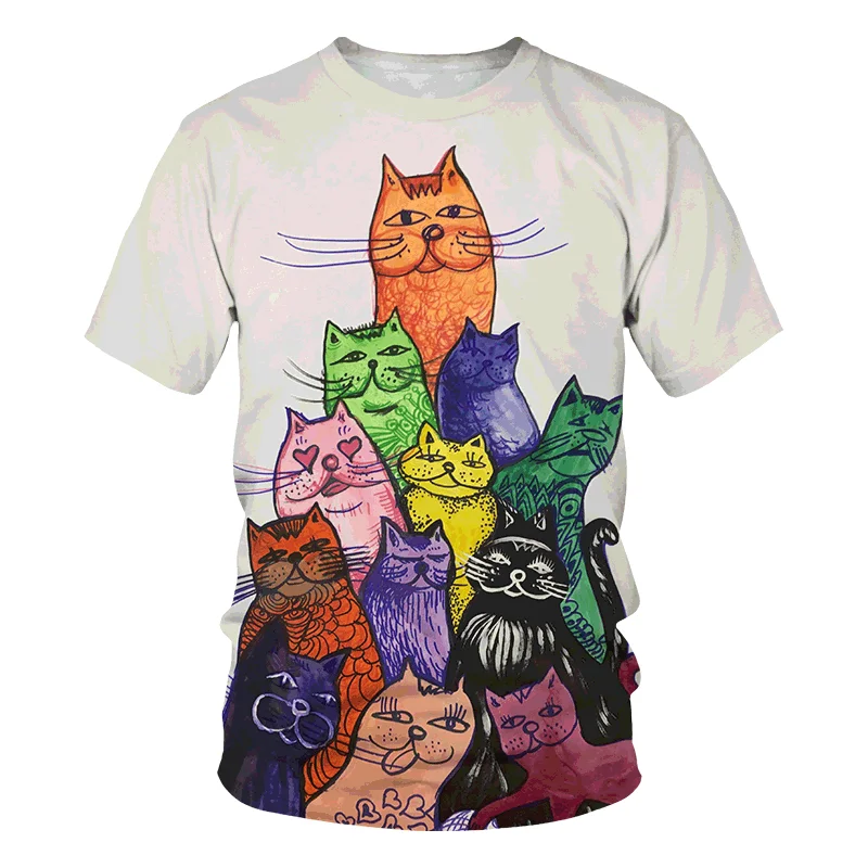 Cute Cats Print Men T Shirt Summer Oversize Tees Funny Animal Pattern Short Sleeve Male Clothes Youthful Vitality Street Wear
Cute Cats Print Men T Shirt Summer Oversize Tees Funny Animal Pattern Short Sleeve Male Clothes Youthful Vitality Street Wear