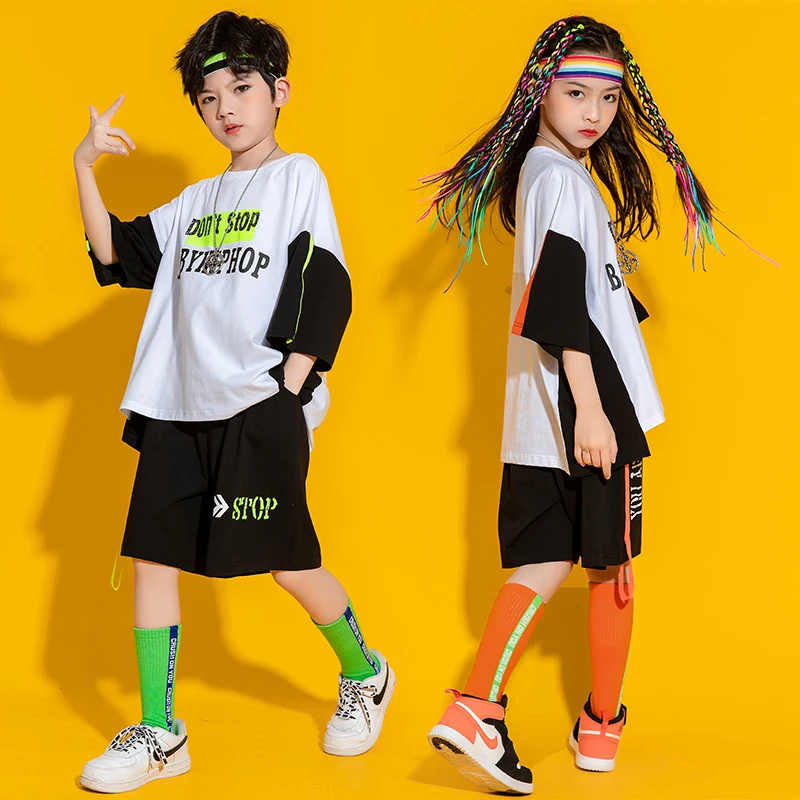 Kids Concert Hip Hop Clothing Long Oversized T Shirt Sport Top Streetwear Summer Shorts For Girls Boys Dance Costume Clothes
Kids Concert Hip Hop Clothing Long Oversized T Shirt Sport Top Streetwear Summer Shorts For Girls Boys Dance Costume Clothes