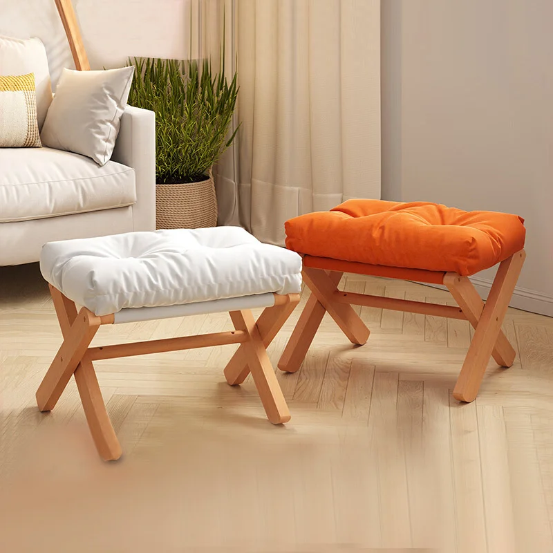 

Небольшой стул для дома, гостиной, дивана, подставка для ног, небольшой стул из массива дерева, низкий кофейный столик, табурет для двери, сменный стул для обуви