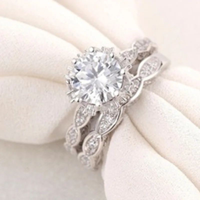 Milangirl Romantic Luxurious 2ct CZ Crystal Wedding Rings For Women Lover Couple Engagement Party Personality Jewelry Wedding
Milangirl Romantic Luxurious 2ct CZ Crystal Wedding Rings For Women Lover Couple Engagement Party Personality Jewelry Wedding