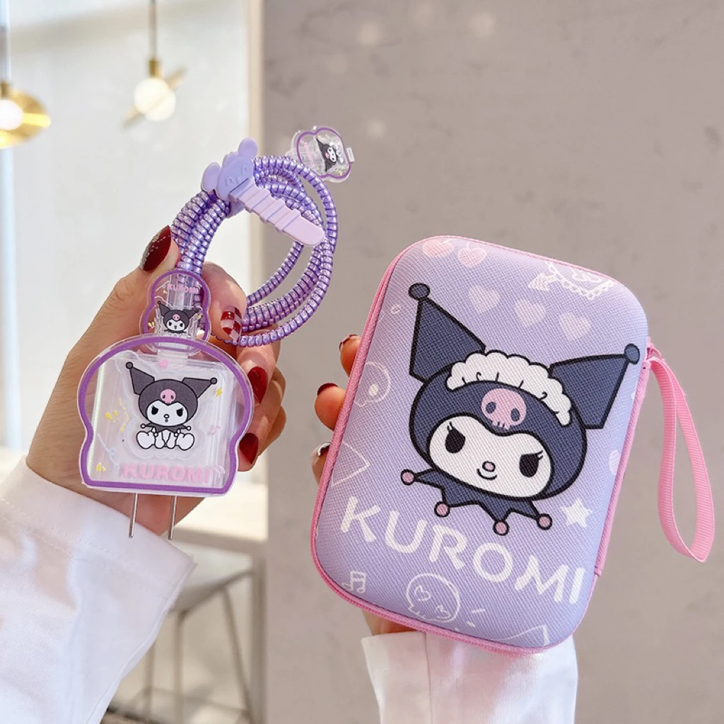Sanrio Kuromi Cinnamoroll USB Cable Protection Set Cute Cartoon For iPhone 18 20W Charger Protector Data Line Spiral Winder
Sanrio Kuromi Cinnamoroll USB Cable Protection Set Cute Cartoon For iPhone 18 20W Charger Protector Data Line Spiral Winder