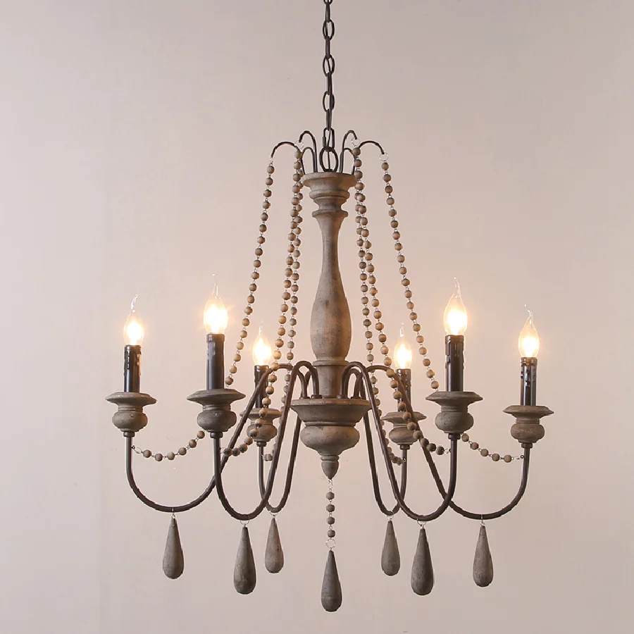Vintage Chandelier Wood Bead Pendant Living Room Bedroom Kitchen Retro Farmhouse Chandeliers Indoor Lighting Lamp Light Fixtures
Vintage Chandelier Wood Bead Pendant Living Room Bedroom Kitchen Retro Farmhouse Chandeliers Indoor Lighting Lamp Light Fixtures