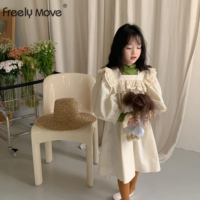 Freely Move New Girls Autumn Princess Dress Puff Sleeve Dress Sweet Ruffle Solid Vestidos Children'S Clothing Baby Kids Clothes
Freely Move New Girls Autumn Princess Dress Puff Sleeve Dress Sweet Ruffle Solid Vestidos Children'S Clothing Baby Kids Clothes
