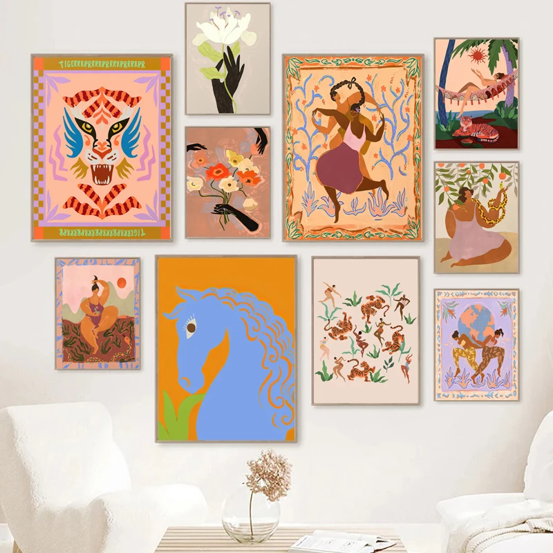 Abstract Wall Picture Tropical Landscape Animals Woman Dance Cartoon Canvas Painting Boho Posters And Prints Wall Art Home Decor
Abstract Wall Picture Tropical Landscape Animals Woman Dance Cartoon Canvas Painting Boho Posters And Prints Wall Art Home Decor