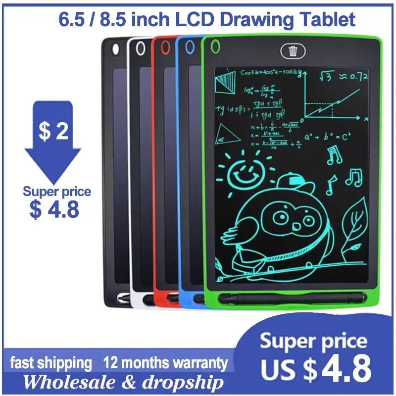 8.5 6.5 inch LCD Drawing Tablet For Children Toy Painting Tools Electronics Writing Tablet Board Boy Kids Educational thin Board
8.5 6.5 inch LCD Drawing Tablet For Children Toy Painting Tools Electronics Writing Tablet Board Boy Kids Educational thin Board