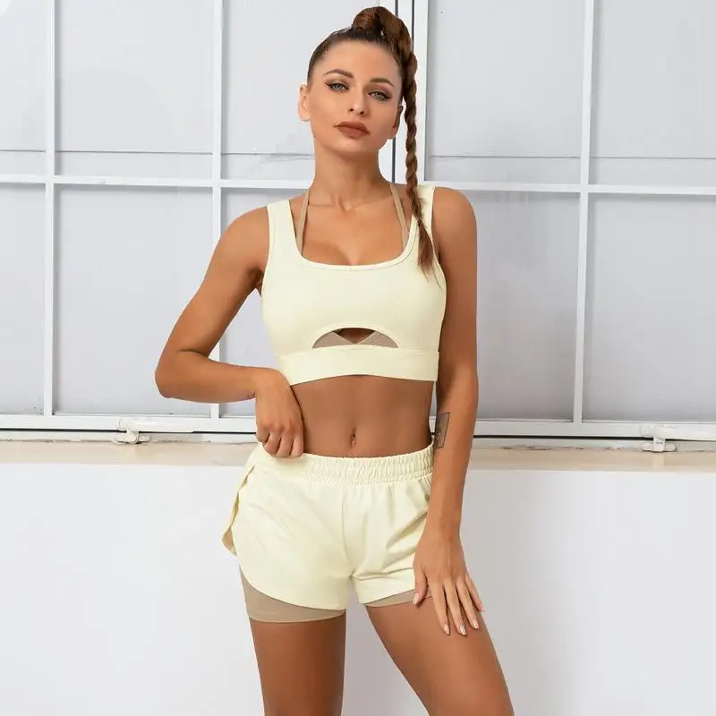 2 Piece Sets Seamless High Waisted Sports Leggings Workout Clothes Women Yoga Sets Fitness Vest and Shorts
2 Piece Sets Seamless High Waisted Sports Leggings Workout Clothes Women Yoga Sets Fitness Vest and Shorts