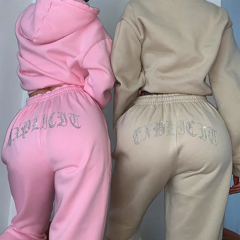 Diamond Sweatshirt Set 2022 Fall Winter Women's Track Pants Jogger Pants Track Pants Set Women's Clothing Streetwear 2-Piece Set
Diamond Sweatshirt Set 2022 Fall Winter Women's Track Pants Jogger Pants Track Pants Set Women's Clothing Streetwear 2-Piece Set