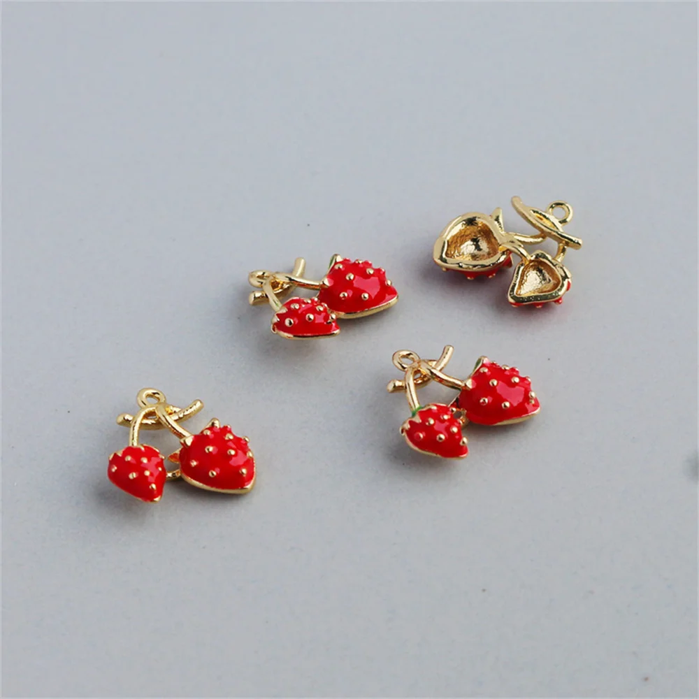 14k gold clad accessories drip oil strawberry pendant diy jewelry earrings pendant accessories
14k gold clad accessories drip oil strawberry pendant diy jewelry earrings pendant accessories