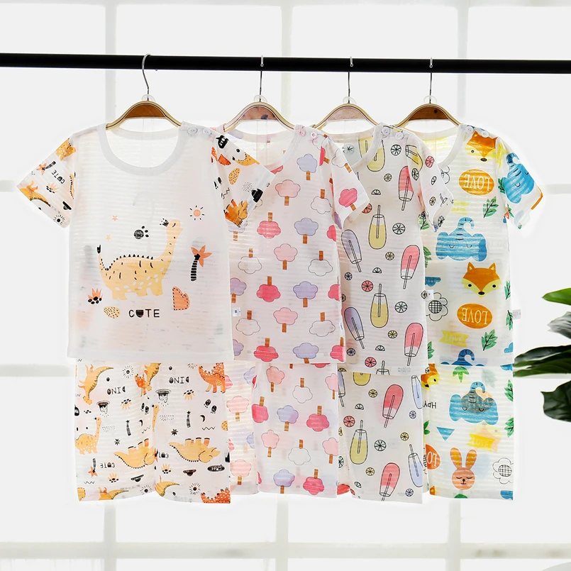 Children Summer T-shirt Pants Clothes Set Tracksuit Breathable Pajamas Sleepwear Boys Girls Teenage Girls Clothing Outfit 2022
Children Summer T-shirt Pants Clothes Set Tracksuit Breathable Pajamas Sleepwear Boys Girls Teenage Girls Clothing Outfit 2022