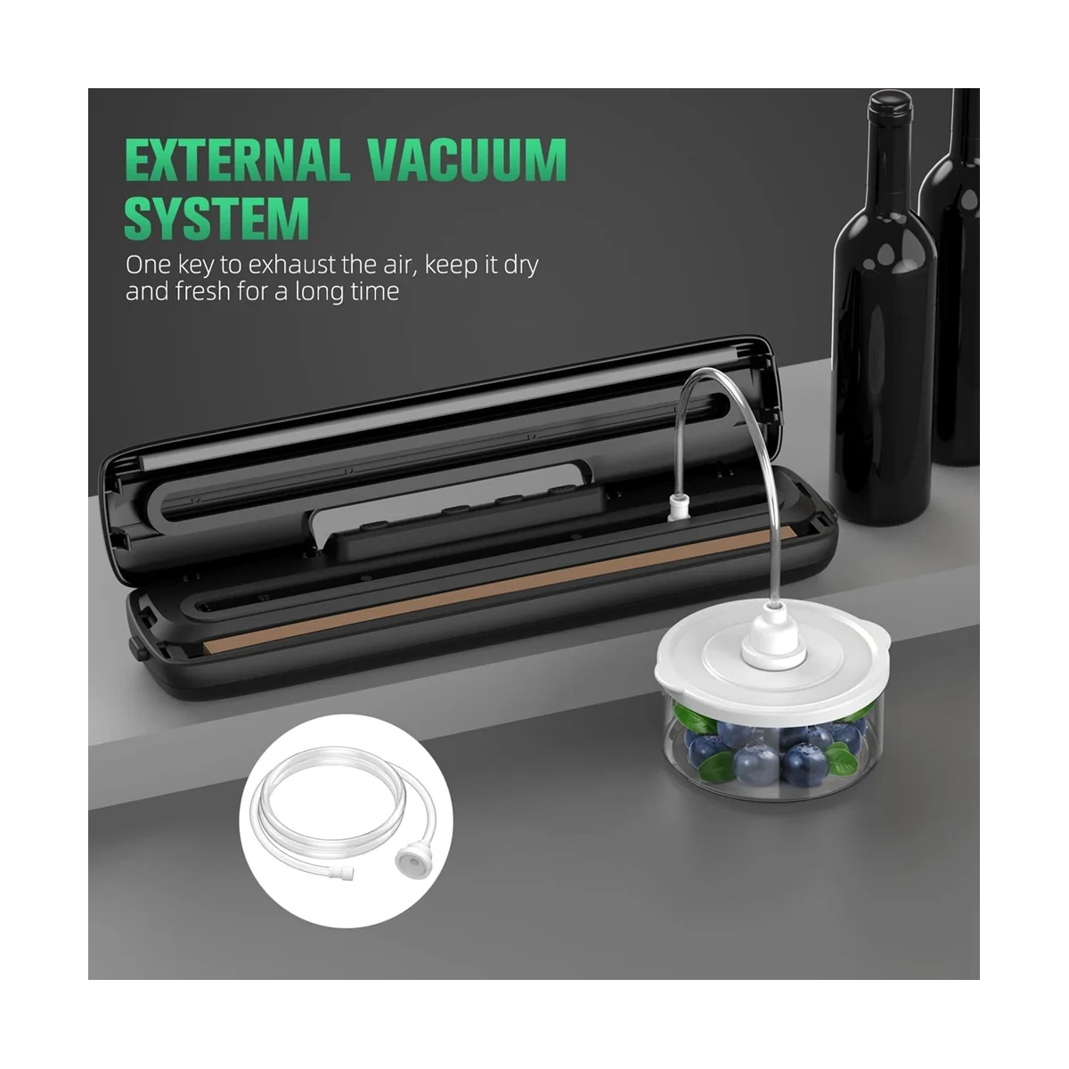 Vacuum Machine Food Vacuum Automatic Air Sealing System For Food Storage Dry and Wet with Seal Bags Kit Black,EU Plug
Vacuum Machine Food Vacuum Automatic Air Sealing System For Food Storage Dry and Wet with Seal Bags Kit Black,EU Plug