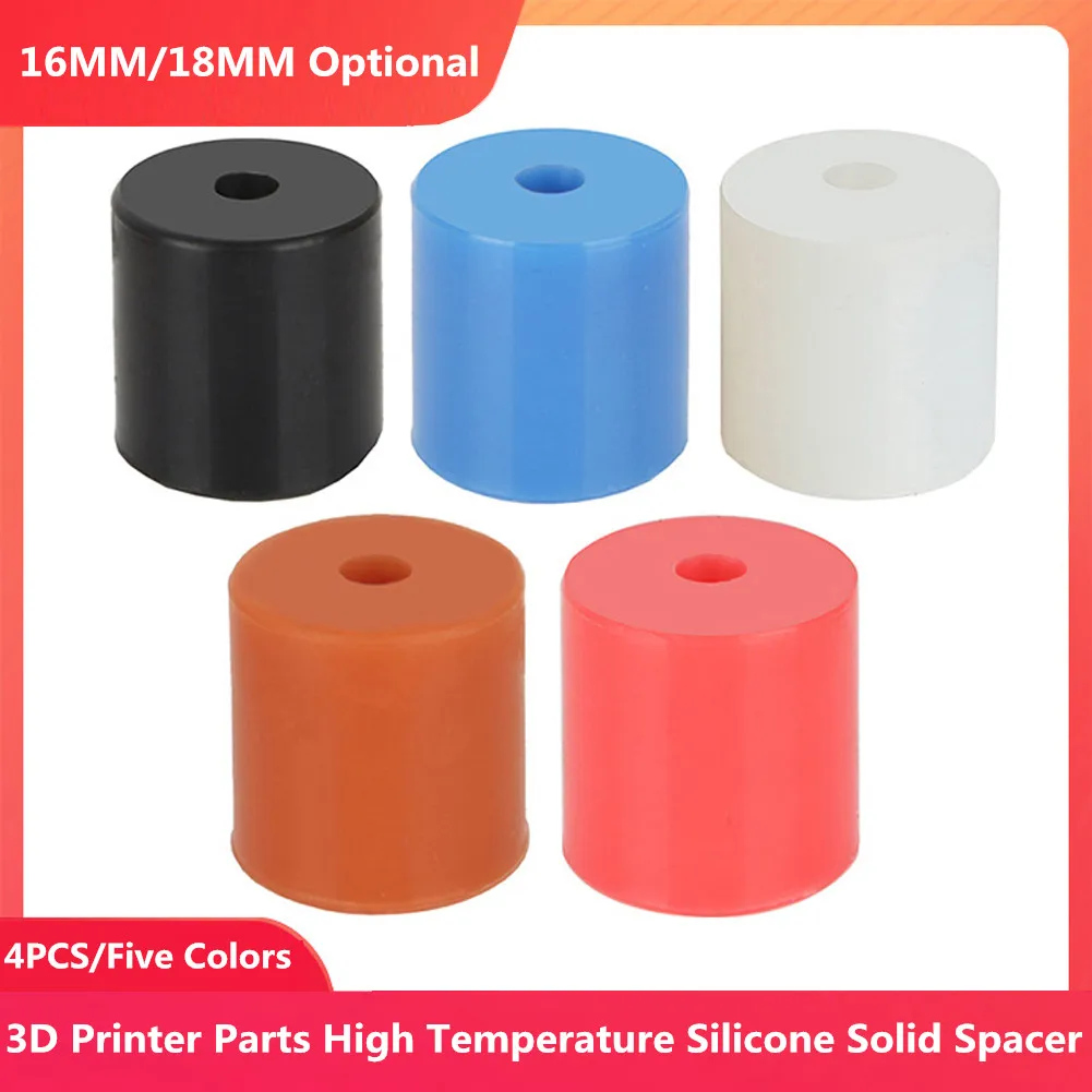 4PCS 16/18MM High Temperature Silicone Solid Spacer Hot Bed Leveling Column Height for CR-10 CR10S Prusa I3 3D Printer Part
4PCS 16/18MM High Temperature Silicone Solid Spacer Hot Bed Leveling Column Height for CR-10 CR10S Prusa I3 3D Printer Part