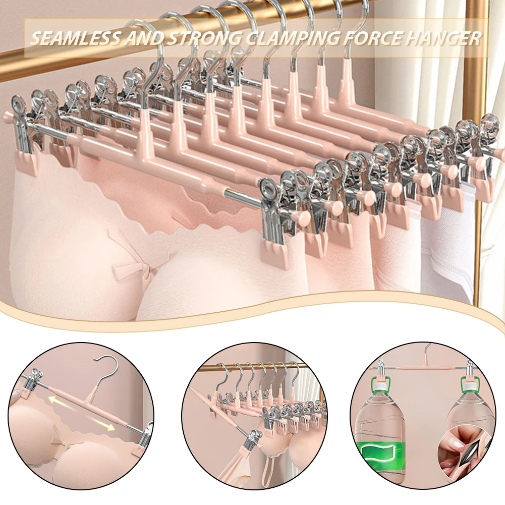 10pcs Stainless Steel Bra Hanger With Adjustable Clips Non-slip Hangers For Pants Sling Ties Dress Durable Space Saving
10pcs Stainless Steel Bra Hanger With Adjustable Clips Non-slip Hangers For Pants Sling Ties Dress Durable Space Saving