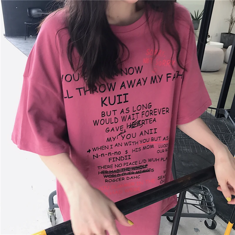 Women's T-shirt printing Korean style Joker fashion simple women's daily short sleeve high quality Harajuku 2022 new
Women's T-shirt printing Korean style Joker fashion simple women's daily short sleeve high quality Harajuku 2022 new