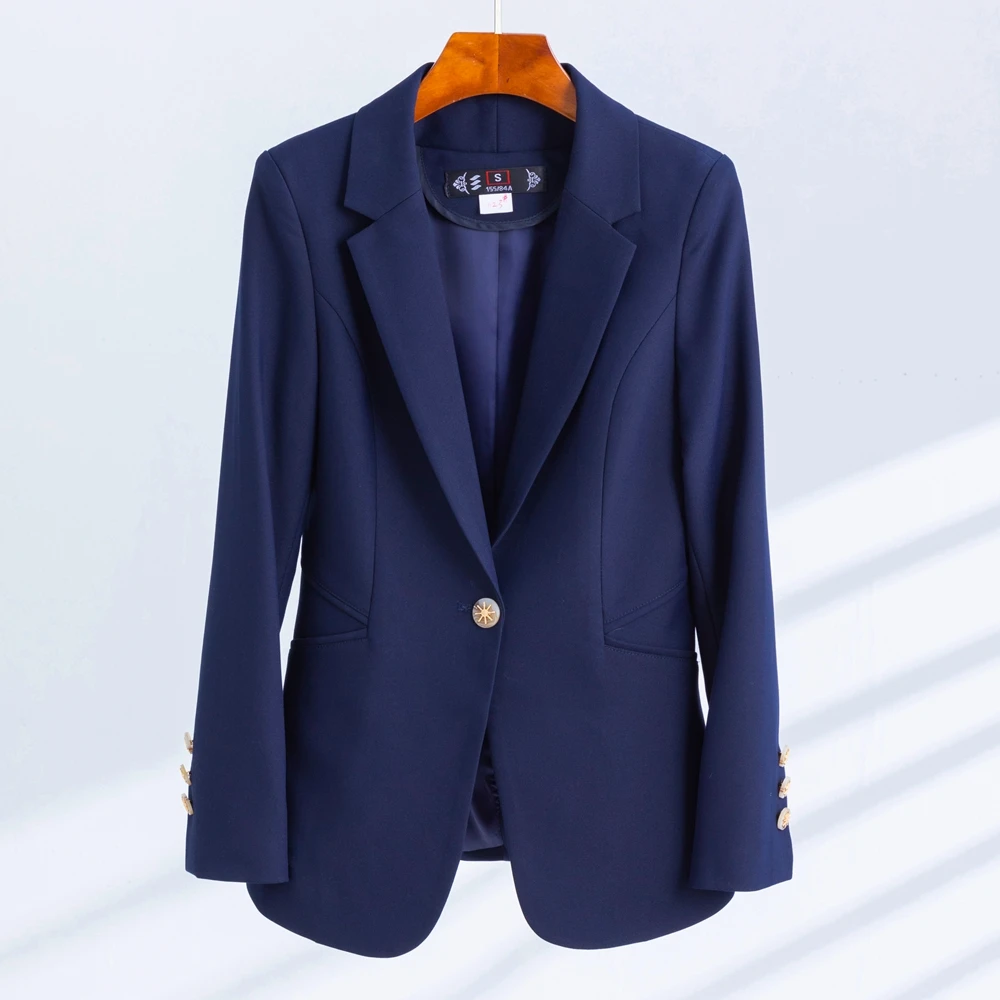 2022 Blue Autumn Winter Large Ladies Professional Office Lapel Cardigan Suit Jacket Casual Blazer Women Work Coat Solid Blazers
2022 Blue Autumn Winter Large Ladies Professional Office Lapel Cardigan Suit Jacket Casual Blazer Women Work Coat Solid Blazers
