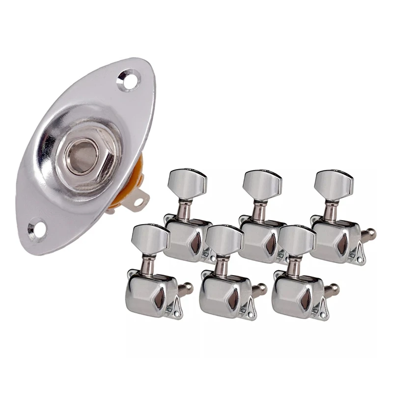 Oval Indented Jack With 6R Semiclosed Guitar Tuning Peg Keys Tuners Machine Head Electric Guitar Part
Oval Indented Jack With 6R Semiclosed Guitar Tuning Peg Keys Tuners Machine Head Electric Guitar Part