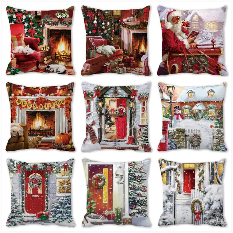 Christmas Elements Polyester Pillowcover Merry Christmas Party Decor Cushion Covers Winter Holidays Xmas Pillowcase for Couch
Christmas Elements Polyester Pillowcover Merry Christmas Party Decor Cushion Covers Winter Holidays Xmas Pillowcase for Couch