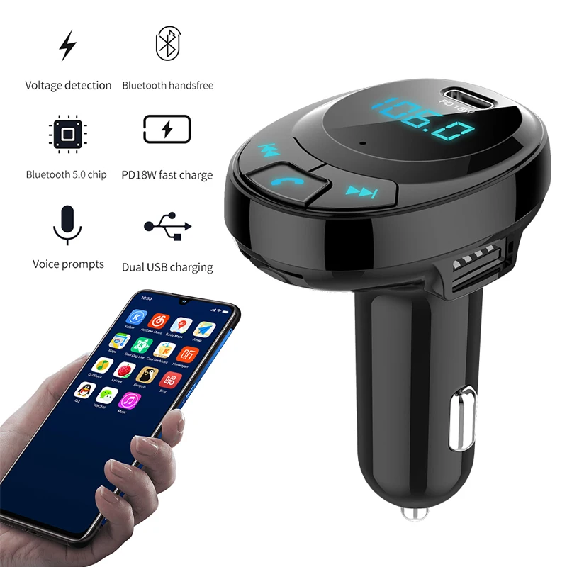 FM-трансмиттер BT09 автомобильный с поддержкой Bluetooth 5,0, MP3 плеером и двумя USB-портами, 18 Вт, 12 В/24 В
FM-трансмиттер BT09 автомобильный с поддержкой Bluetooth 5,0, MP3 плеером и двумя USB-портами, 18 Вт, 12 В/24 В