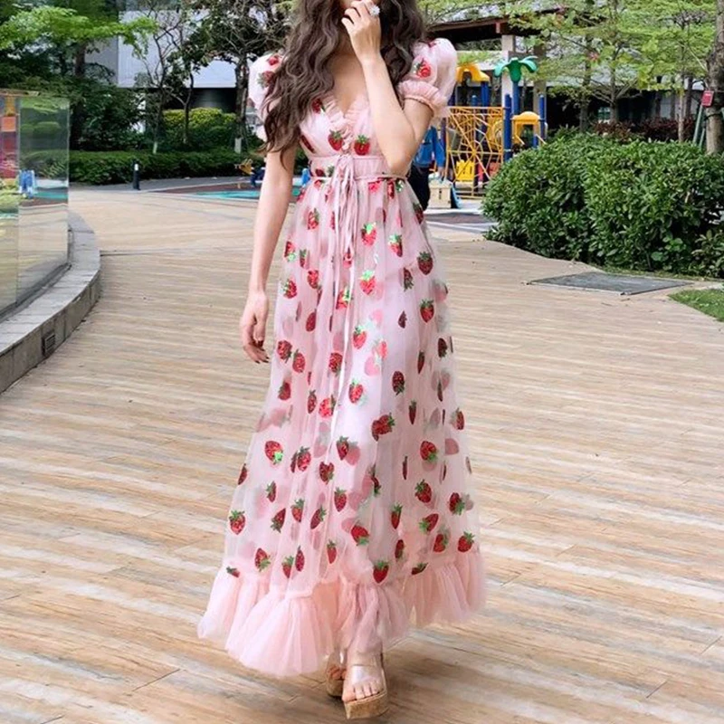 NEW Sequin Embroidery Dress Women Pink Mesh 2023 Summer Vacation V-neck Dresses LADY Clothing Short-sleeve Spaghetti Vestido
NEW Sequin Embroidery Dress Women Pink Mesh 2023 Summer Vacation V-neck Dresses LADY Clothing Short-sleeve Spaghetti Vestido