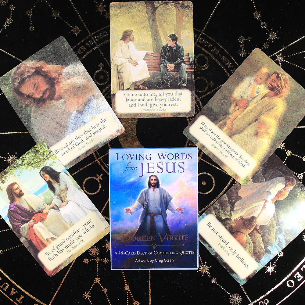 Loving Words from Jesus Oracle Cards New High Quality Board Games For Fate Divination Party Entertainment Card Games
Loving Words from Jesus Oracle Cards New High Quality Board Games For Fate Divination Party Entertainment Card Games