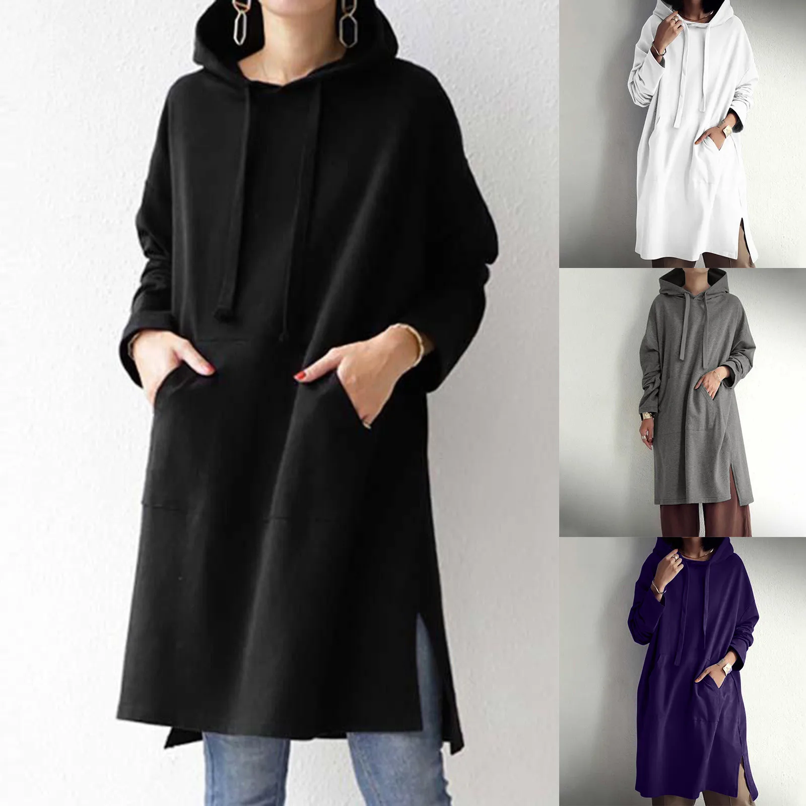 2022 Spring And Autumn Ladies Dress Hooded Warm Sweatshirt Long Sleeve Camp Collar Pocket Simple Casual Sports Dress Pullovers
2022 Spring And Autumn Ladies Dress Hooded Warm Sweatshirt Long Sleeve Camp Collar Pocket Simple Casual Sports Dress Pullovers