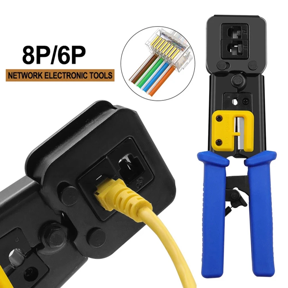 RJ45 Network LAN Cable Crimper Plier 8P 6P Cat6 Cat5 Cat5e RJ11 Crystal Head Ethernet Data Cable Crimping Stripping Cutting Tool
RJ45 Network LAN Cable Crimper Plier 8P 6P Cat6 Cat5 Cat5e RJ11 Crystal Head Ethernet Data Cable Crimping Stripping Cutting Tool