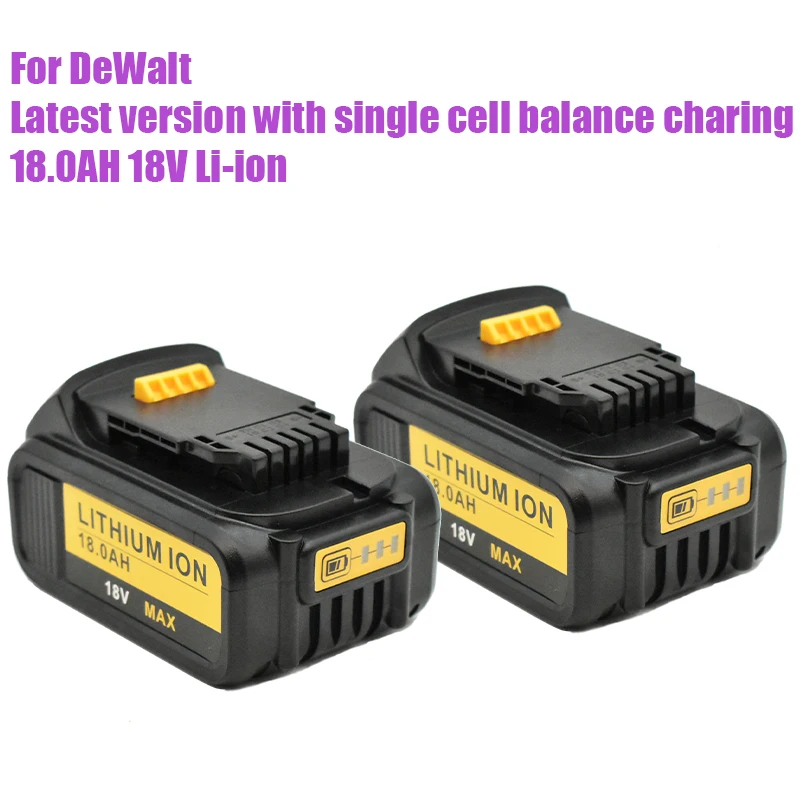 Original 18V 18000mAh Li-ion Battery DCB180 Rechargeable Battery For DEWALT DCB180,DCB181 XJ DCB200,DCB201,DCB201-2,DCB204,DCB20
Original 18V 18000mAh Li-ion Battery DCB180 Rechargeable Battery For DEWALT DCB180,DCB181 XJ DCB200,DCB201,DCB201-2,DCB204,DCB20