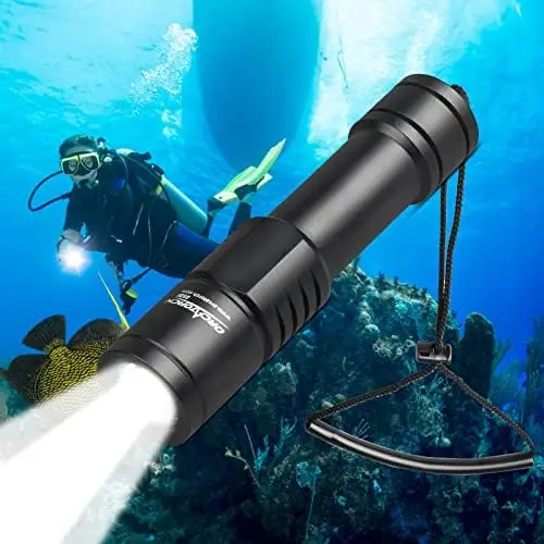 Scuba Dive Light 1000 Lumens Compact Diving Flashlight IP68 Waterproof Night Dive Torch Submarine Diving Lights with Rotary Swit
Scuba Dive Light 1000 Lumens Compact Diving Flashlight IP68 Waterproof Night Dive Torch Submarine Diving Lights with Rotary Swit