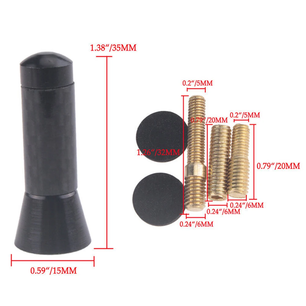 1.4inches Car Antenna External Carbon Fiber Black Radio FM Antena Kit Universal Screw Accessories For Car Durable Antenna Tools
1.4inches Car Antenna External Carbon Fiber Black Radio FM Antena Kit Universal Screw Accessories For Car Durable Antenna Tools