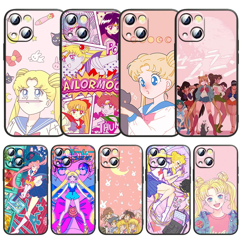 Anime Sailor Moon Art For Apple iPhone 13 12 11 SE XS XR X 7 8 6 5 S mini Plus Pro MAX 2020 Soft TPU Cover Black Phone Case
Anime Sailor Moon Art For Apple iPhone 13 12 11 SE XS XR X 7 8 6 5 S mini Plus Pro MAX 2020 Soft TPU Cover Black Phone Case