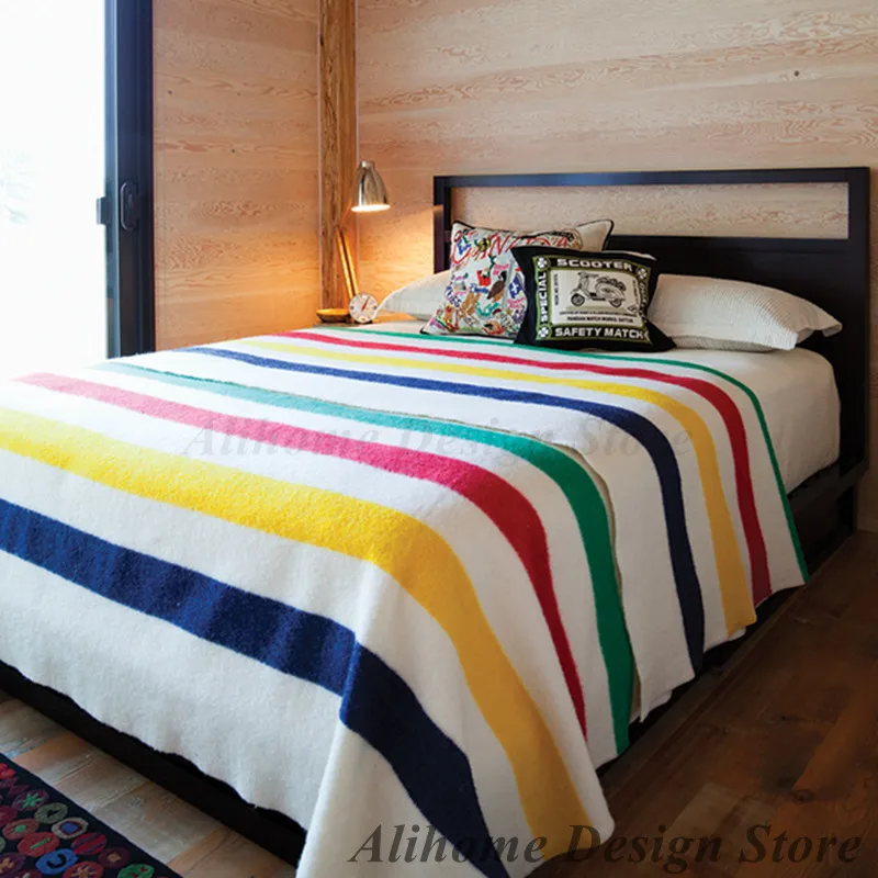 Stripe Soft Warm Blankets and Throws Bedspread on Bed Fleece Knitted Blanket for Home Beach Picnic Sofa Cover Plaid Wool Blend
Stripe Soft Warm Blankets and Throws Bedspread on Bed Fleece Knitted Blanket for Home Beach Picnic Sofa Cover Plaid Wool Blend