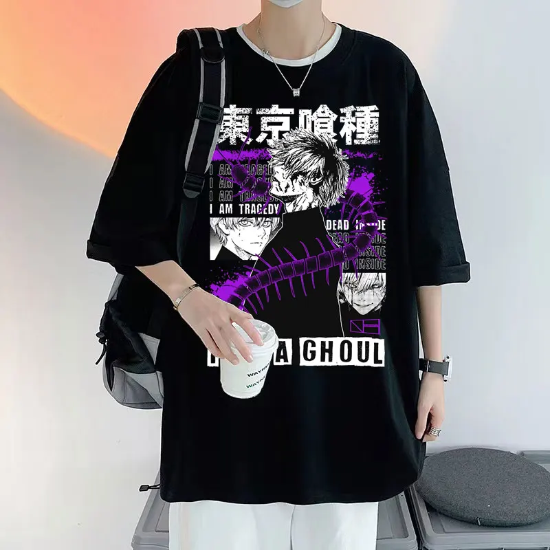 Anime Men Women Black 100% Cotton T-shirt Tokyo Ghoul Kaneki Ken Print T Shirt Short Sleeve Vintage Cool Men's Casual Streetwear
Anime Men Women Black 100% Cotton T-shirt Tokyo Ghoul Kaneki Ken Print T Shirt Short Sleeve Vintage Cool Men's Casual Streetwear