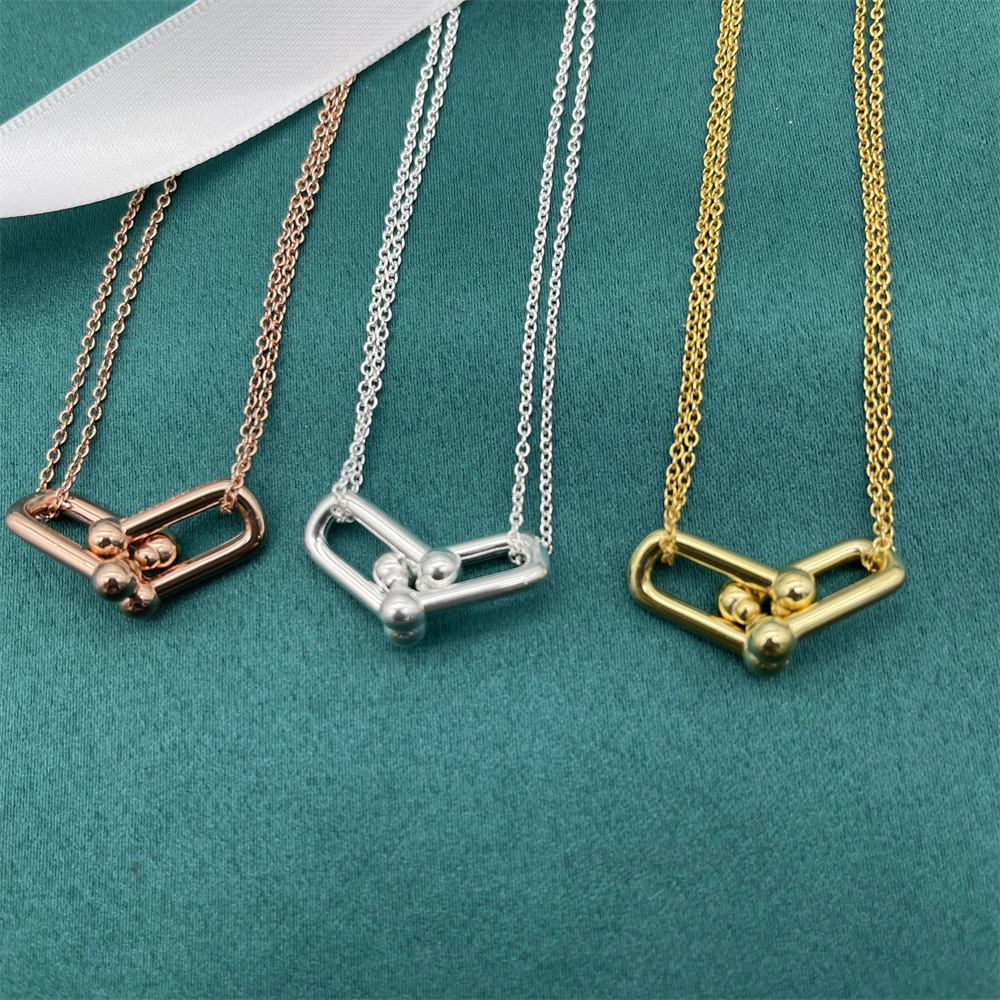 S925 Sterling Silver U-shaped Necklace Jewelry Accessories Double Layer Mom's Gift Simple Light Luxury Cheap Souvenir Rose Gold
S925 Sterling Silver U-shaped Necklace Jewelry Accessories Double Layer Mom's Gift Simple Light Luxury Cheap Souvenir Rose Gold