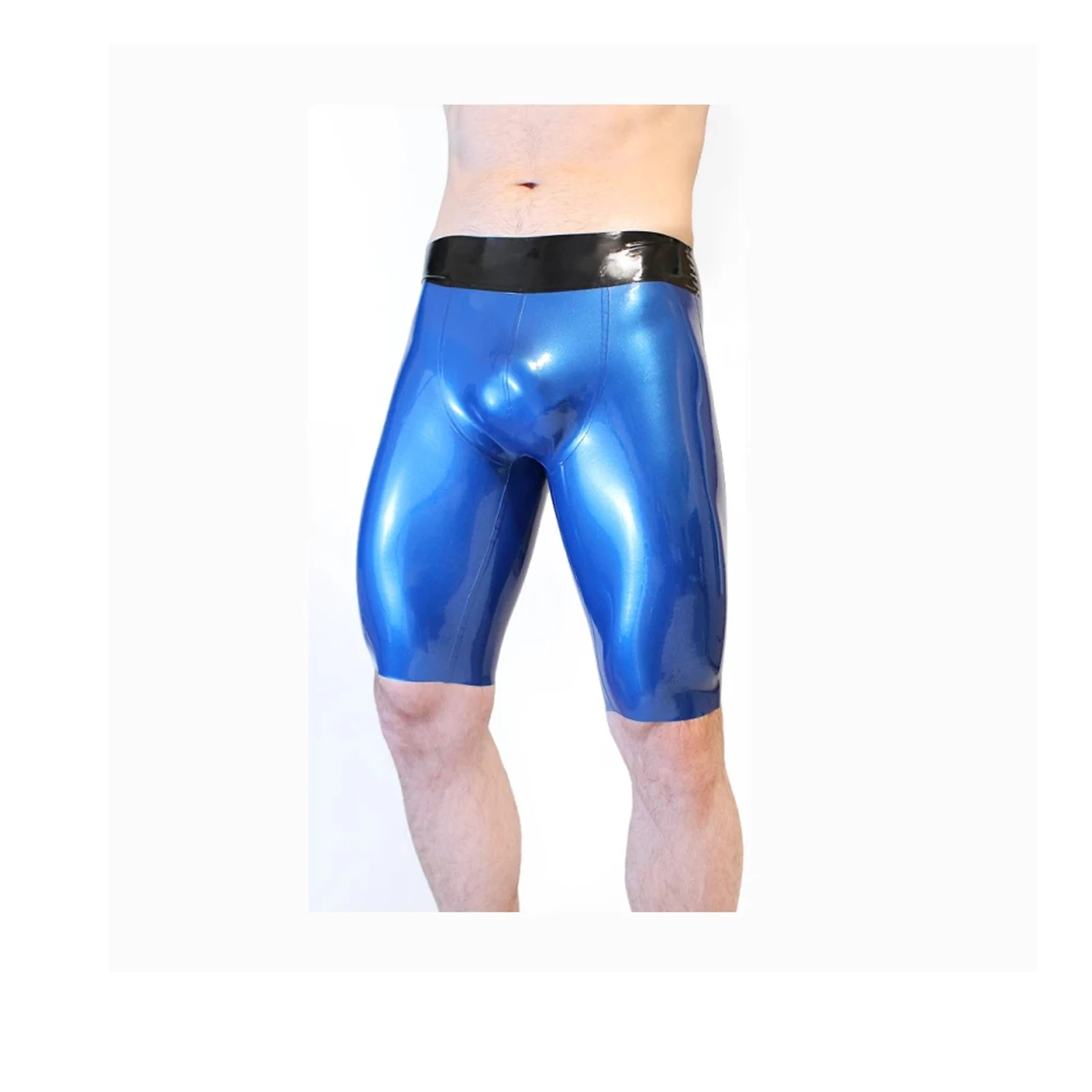 Latex Rubber Tigh Shorts Blue with Black Fetish Men Underwear Boxer Custom Made (No Zip)
Latex Rubber Tigh Shorts Blue with Black Fetish Men Underwear Boxer Custom Made (No Zip)