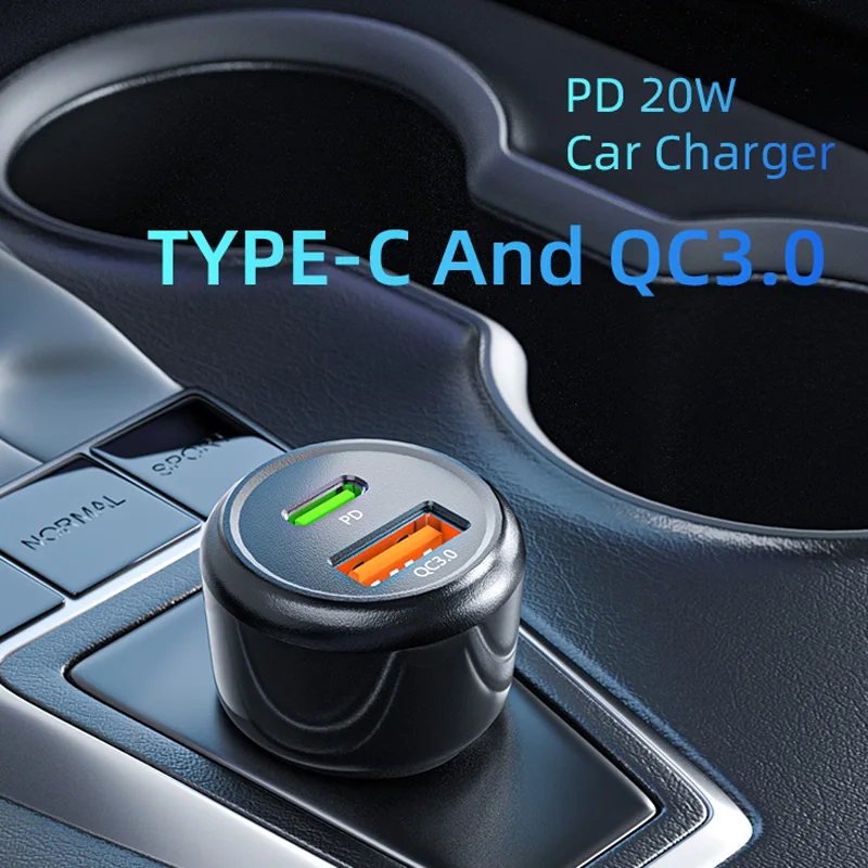 

PD 20W QC3.0 USB Fast Car Charger Type-C For iPhone X 11 13 12 14 Xiaomi Huawei OPPO VIVO One Plus Moible Phone Fast Chargers