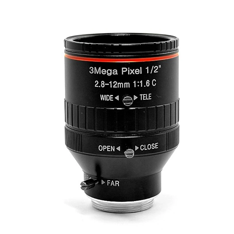 NEW-3Mega Pixel F1.6 HD 2.8-12Mm Zoom Lens C Mount Manual Varifocal Focal IR 1/2 Inch 1:1.6 For Security CCTV IP Camera
NEW-3Mega Pixel F1.6 HD 2.8-12Mm Zoom Lens C Mount Manual Varifocal Focal IR 1/2 Inch 1:1.6 For Security CCTV IP Camera